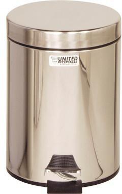 Rubbermaid Tretabfalleimer Small Pedal Bins 20,32 x 29,21 cm (D. x H) 5,6l Stahl edelstahl