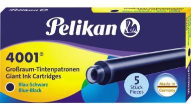 Pelikan Tintenpatrone 4001 GTP/5 Großraumtintenpatrone nicht löschbar blau/schwarz 5 St./Pack.