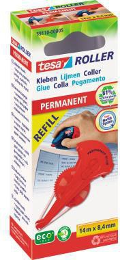 tesa Nachfüllkassette ® permanent ecoLogo® Kleberoller ecoLogo® 59100 59200 8,4 mm x 14 m (B x L) nicht wieder ablösbar