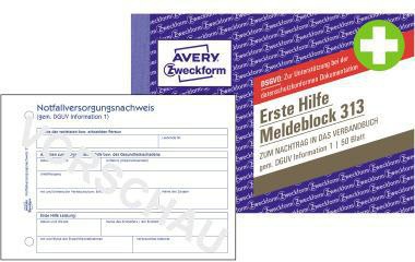 AVERY Zweckform Verbandblock DIN A6 quer nicht selbstdurchschreibend 50 Bl.