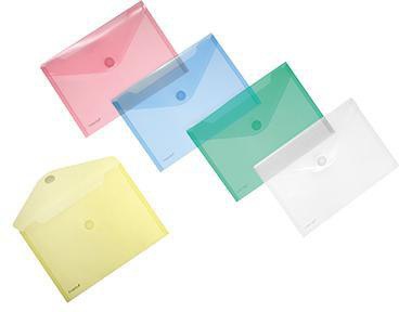 FolderSys Sammelhülle DIN A5 quer Polypropylen je 2 x transparent blau grün gelb rot 10 St./Pack.