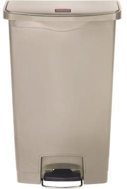 Rubbermaid Tretabfalleimer SLIM JIM® STEP-ON 28,91 x 53,64 x 44,75 cm (B x H x T) 30l Kunststoff beige