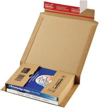 ColomPac Versandkarton ® Innenmaße: 30,7 x -7,5 x 24,5 cm (B x H x T) Außenmaße: 35 x -7,8 x 25 cm (B x H x T) Kraftliner Wellpappe 1-wellig braun
