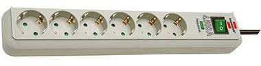 brennenstuhl Steckdosenleiste ® Eco-Line 6 Steckdosen 1,5m PC-grau