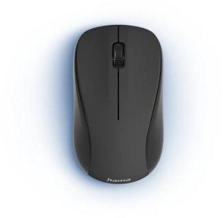 Hama Optische PC Maus MW-300 V2 Linkshänder Rechtshänder USB-A 10m Batterie inkl. USB-Empfänger schwarz