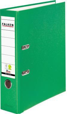 FALKEN Ordner Color Vegan 80mm DIN A4 Werkstoff: Pappe Material der Kaschierung außen: Polypropylen Material der Kaschierung innen: Papier hellgrün
