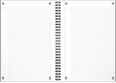Oxford Collegeblock International Notebook Connect DIN B5 kariert Polypropylen grau/orange/rot 80 Bl.