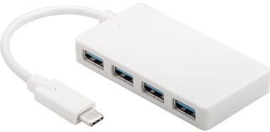 Goobay USB-Hub ® USB-C weiß ® USB-C weiß