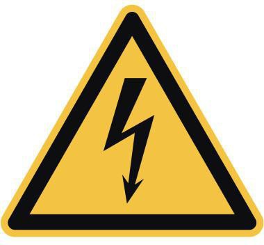 Neutralware Hinweisschild 20cm Warnung vor elektrischer Spannung Hart-PVC