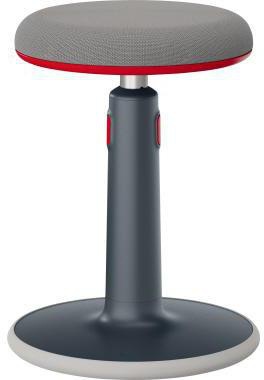 Leitz Sitz-Steh-Hocker Ergo Cosy 34cm Polyurethan-Schaum/Holz/Nylon dunkelgrau