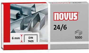 NOVUS Heftklammer 24/6 Heftgeräte Heftzangen Stahl verzinkt 1.000 St./Pack.