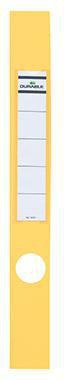 DURABLE Ordnerrückenetikett ORDOFIX® schmal/lang 40 x 390 mm (B x H) selbstklebend mit Griffloch gelb 10 Etik./Pack.