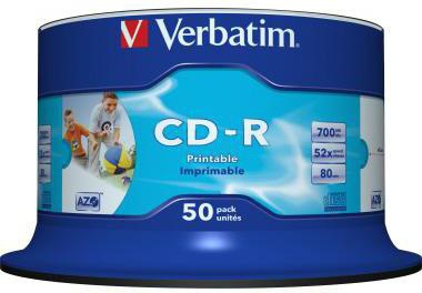 Verbatim CD-R 80min 700Mbyte 52x 50 St./Pack. 80min 700Mbyte 52x 50 St./Pack.
