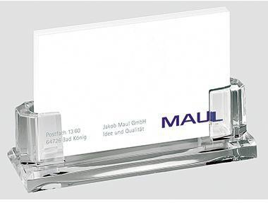 MAUL Visitenkartenständer Acryl nicht gefüllt 35 Karten Acryl glasklar