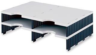 styro Dokumentenablage doc duo Aufbaueinheit 48,5 x 14 x 33,1 cm (B x H x T) Polyl grau/schwarz