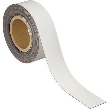 MAUL Magnetband 20 mm x 10 m (B x L) Metall kunststoffbeschichtet weiß