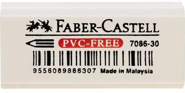 Faber Castell Radierer Vinyl Eraser 7086-30 Bleistifte Buntstifte 1,8 x 1,2 x 4,1 cm (B x H x L) Kunststoff weiß
