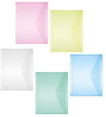 FolderSys Sammelhülle DIN A4 Polypropylen je 2 x transparent blau grün gelb rot 10 St./Pack.