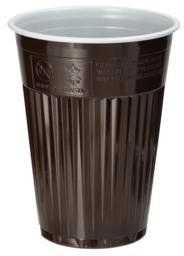 PAPSTAR Thermobecher Einweg 7,03 x 9 cm (D. x H) 180m Polystyrol braun 100 St./Pack.