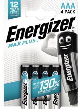 Energizer Batterie ® Max PlusT AAA/Micro LR03 Alkaline 1,5V 4 St./Pack.
