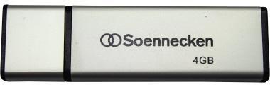 Soennecken USB-Stick USB 2.0 4Gbyte schwarz/silber USB 2.0 4Gbyte schwarz/silber