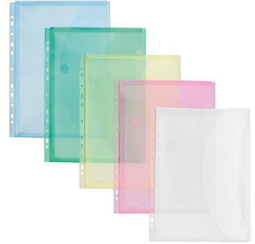 FolderSys Sammelhülle DIN A4 Polypropylen je 2 x transparent blau grün gelb rot 10 St./Pack.