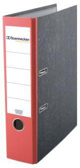 Soennecken Ordner 80mm DIN A4 Werkstoff: Pappe Material der Kaschierung außen: Papier Material der Kaschierung innen: Papier rot