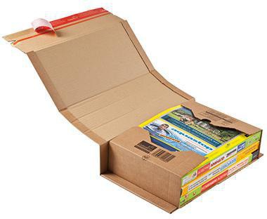 ColomPac Versandkarton ® Universal Innenmaße: 32,5 x -8 x 25 cm (B x H x T) Außenmaße: 38 x 10 x 26,5 cm (B x H x T) Kraftliner Wellpappe 1-wellig braun