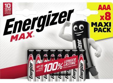 Energizer Batterie ® Max® AAA/Micro LR03 Alkaline 1,5V 8 St./Pack.