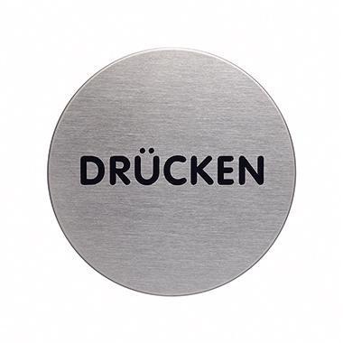DURABLE Piktogramm Türschild PICTO 65mm Edelstahl gebürstet silber metallic Drücken