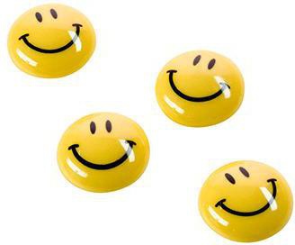 magnetoplan Magnet ® Smiley 20mm 0,04kg Ferrit gelb 8 St./Pack.