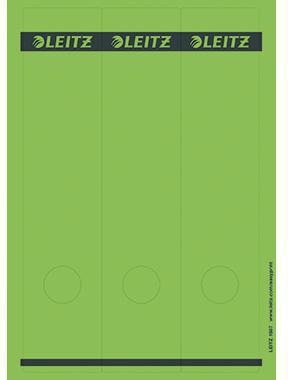 Leitz Ordnerrückenetikett breit/lang 61,5 x 285 mm (B x H) selbstklebend mit Griffloch grün 75 Etik./Pack.