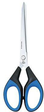 WEDO Universalschere ® Soft Cut 180mm Linkshänder Rechtshänder Edelstahl schwarz/blau