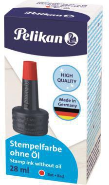 Pelikan Stempelfarbe 4K Gummistempel Polymerstempel rot Kunststoffflasche 28ml