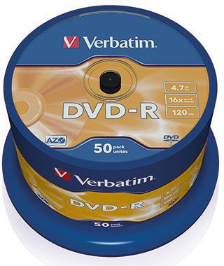Verbatim DVD-R 120min 4,7Gbyte 16x 50 St./Pack.