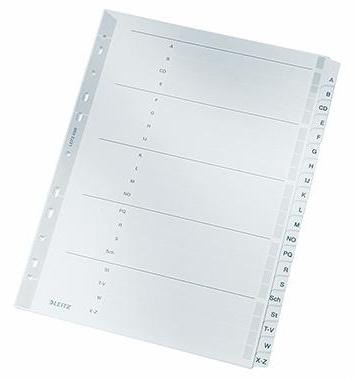 Leitz A-Z Register DIN A4 Karton grau 20 Registerblätter
