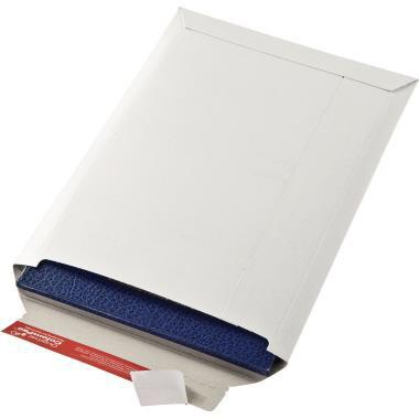 ColomPac Versandtasche ® Rigid 285 x 370 x -30 mm (B x H x T) ohne Fenster mit Selbstklebung Vollpappe ohne Fadenverstärkung weiß