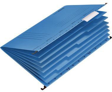 FALKEN Personalmappe UniReg DIN A4 230g/m² mit Organisationsaufdruck Kraftkarton blau