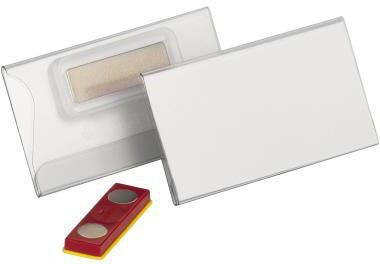 DURABLE Namensschild 75 x 40 mm (B x H) Magnet transparent 25 St./Pack.