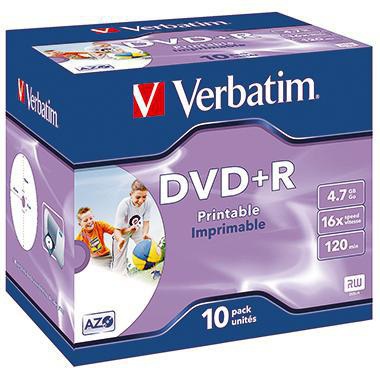 Verbatim DVD+R 120min 4,7Gbyte 16x 10 St./Pack.