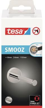 tesa WC-Rollenhalter ® SMOOZ 5 x 12,5 cm (D. x H) 1 Rolle inkl. Klebelösung Metall chrom