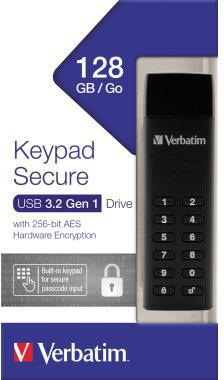 Verbatim USB-Stick Keypad Secure USB 3.2 Gen 1 128Gbyte schwarz