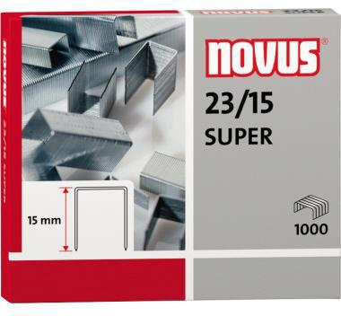 NOVUS Heftklammer 23/15 SUPER Blockhefter Stahl verzinkt 1.000 St./Pack.