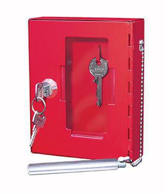 WEDO Schlüsselschrank ® 12 x 15 x 4 cm (B x H x T) inkl. Klöppel 2 Schlüsseln Stahlblech pulverbeschichtet rot