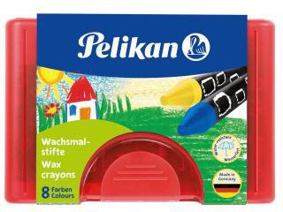 Pelikan Wachsmalstift 665/8 WF 1,2 x 7,9 cm (D. x L) farbig sortiert 8 St./Pack.
