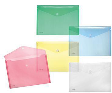 FolderSys Sammelhülle DIN A4 quer Polypropylen je 2 x transparent blau grün gelb rot 10 St./Pack.