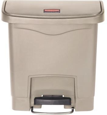 Rubbermaid Tretabfalleimer SLIM JIM® STEP-ON 23,04 x 39,88 x 37,67 cm (B x H x T) 15l Kunststoff beige