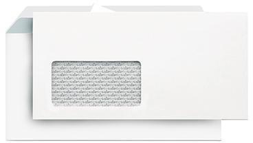 Neutralware Briefumschlag Lettersafe DIN lang 220 x 110 mm (B x H) mit Fenster 80g/m² mit Haftklebung Papier weiß 500 St./Pack.