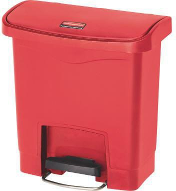 Rubbermaid Tretabfalleimer SLIM JIM® STEP-ON 23,04 x 39,88 x 37,67 cm (B x H x T) 15l Kunststoff rot