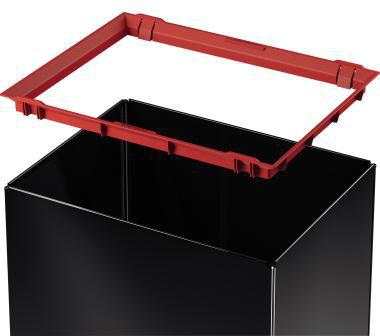 Hailo Abfalleimer Big-Box Swing L 35l Stahlblech schwarz 1 Sortierfach